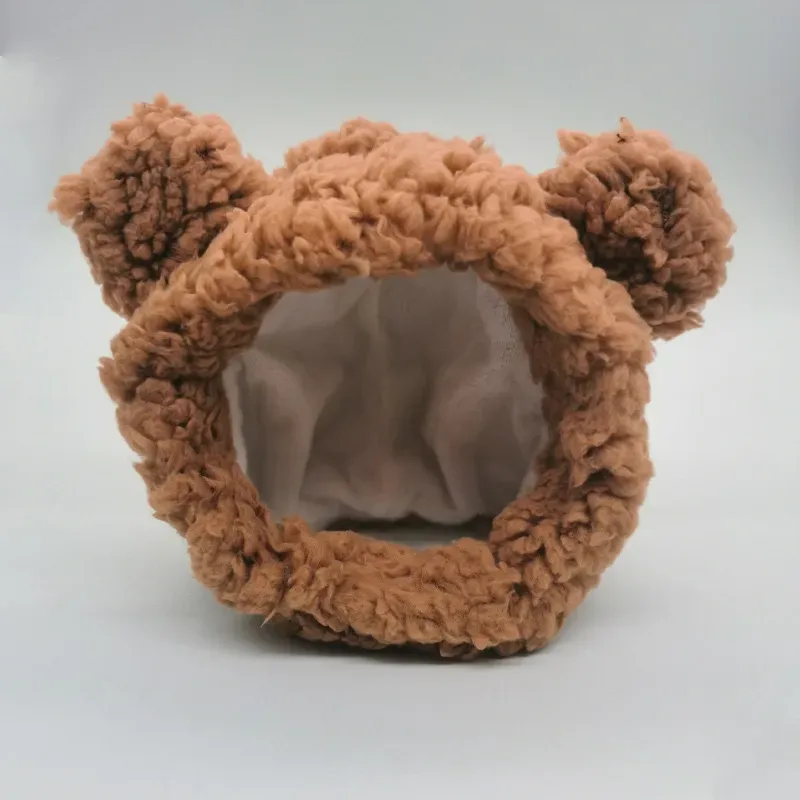 2025 new pet hat, teddy bear plush headband