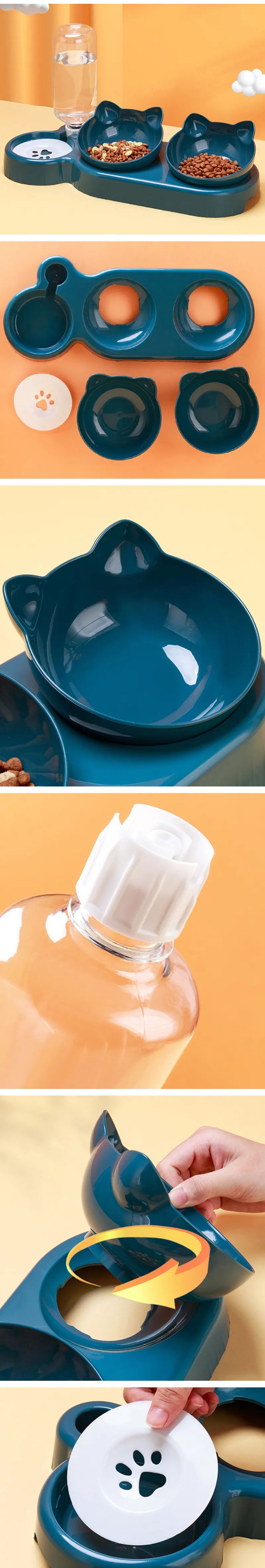 Discover the ultimate convenience for your pet care routine with our 3 in 1 Cat Feeder Automatic Water Dispenser. This innovative product combines a double bowl pet bowl, automatic water dispenser, and pet food container in one sleek design, perfect for small dogs and cats. Simplify feeding times and ensure your furry friends have constant access to fresh water with this essential cat accessory. Ideal for busy pet owners seeking efficient and reliable pet feeding solutions.