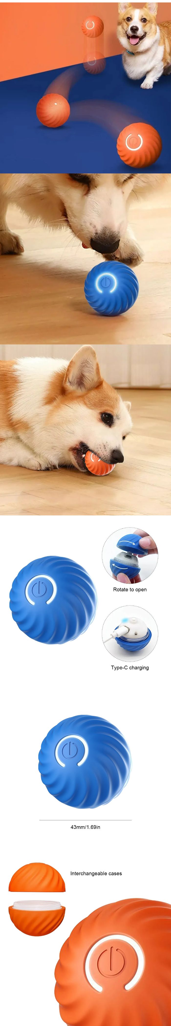Discover the ultimate playtime companion for your furry friends with our Automatic Moving Bouncing Interactive Dog Toy Ball. This smart, interactive pet ball toy is designed to keep your dog or cat entertained for hours with its automatic moving and bouncing features. Perfect for indoor use, it's an ideal toy for cats, kittens, and dogs, promoting physical activity and mental stimulation. Get your pet the fun and excitement they deserve with this innovative cat dog product.