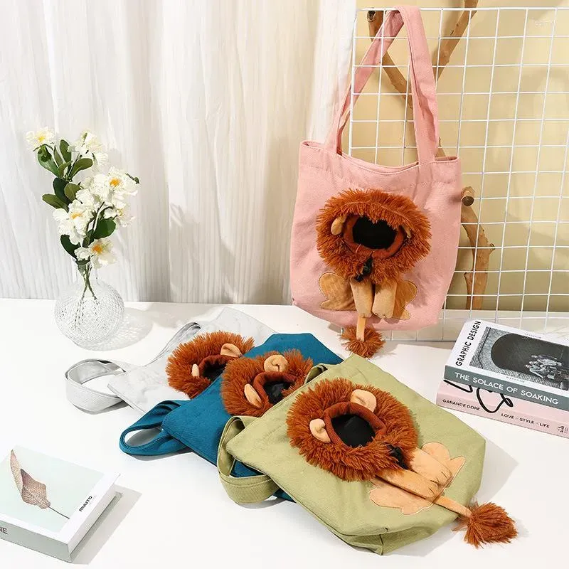 Cat Carriers Funny Lion Shaped Pet Bag Breathable