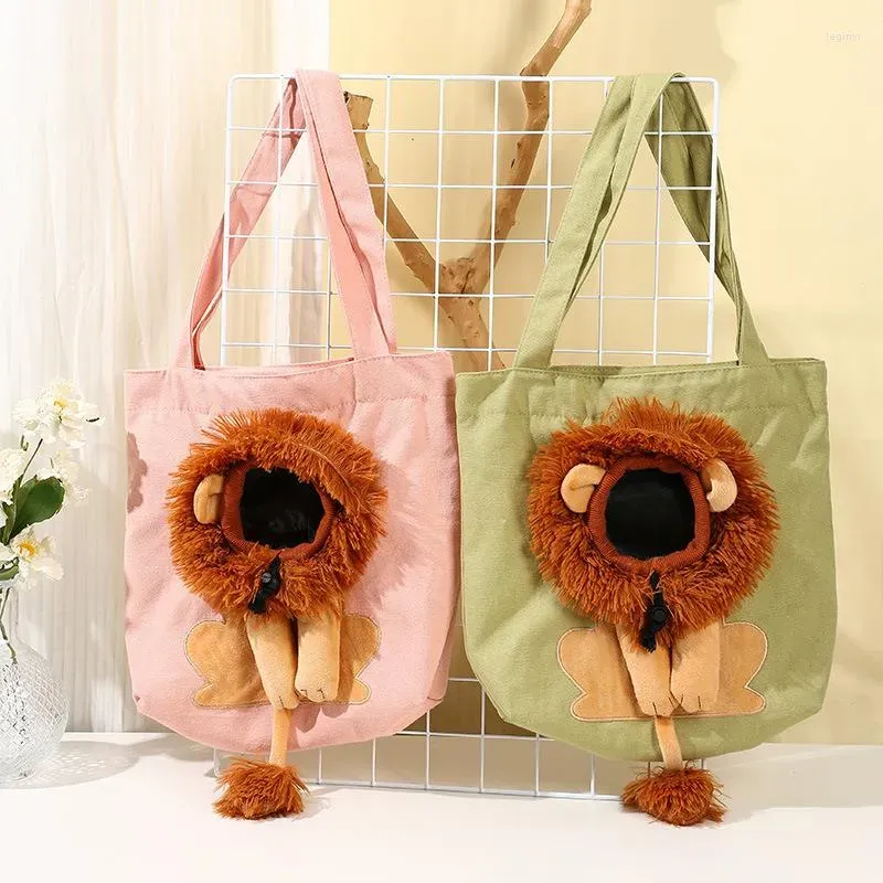 Cat Carriers Funny Lion Shaped Pet Bag Breathable