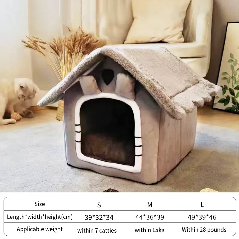Cat Dog bed Foldable Pet Sleepping Bed removable and washable