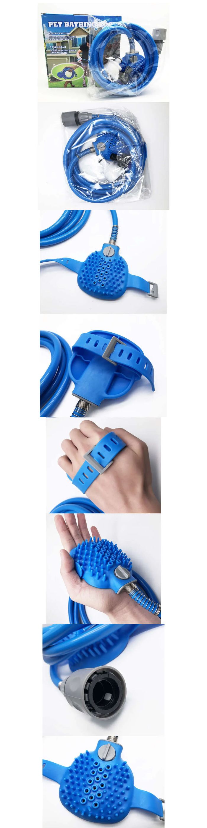 Make bath time a breeze with our Dog Nozzle Shower! This innovative pet bath gadget features a silicone brush and 360-degree massage gloves for a gentle and thorough clean. Perfect for dog owners, this waterproof dog brush helps remove dirt, loose hair, and tangles while providing a soothing massage for your pet. Easy to use and durable, it’s the ultimate dog grooming tool for a stress-free bathing experience. Keep your furry friend clean and happy with this must-have dog shower accessory!