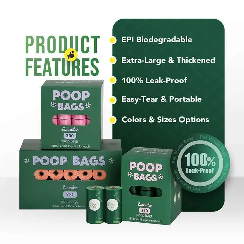 Dog Poop Bags Leak Proof Dog Waste Bags