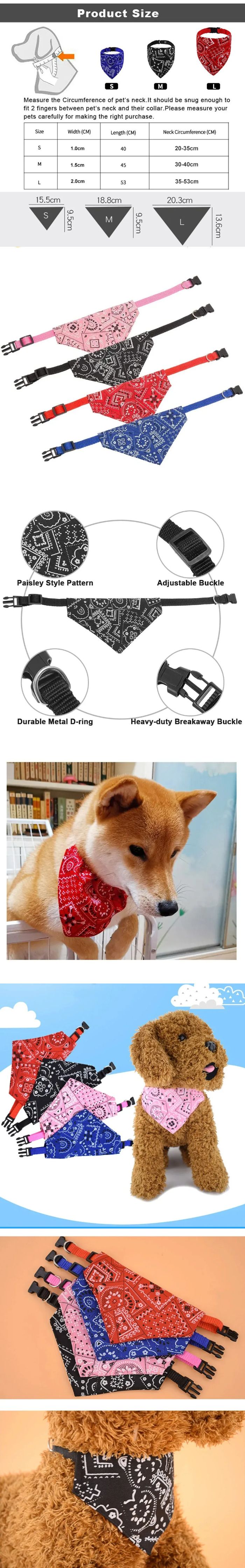 Discover our stylish Dog Scarf collection, featuring Adjustable Dog Bandanas and Puppy Cat Neckerchiefs. Perfect for Small, Medium, and Large Dogs, these Pet Accessories add a touch of elegance to your pet's wardrobe. Shop now for the best in Dog Collar Bandana fashion!