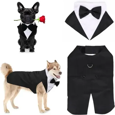 Dog Tuxedo Suit and Bandana Set