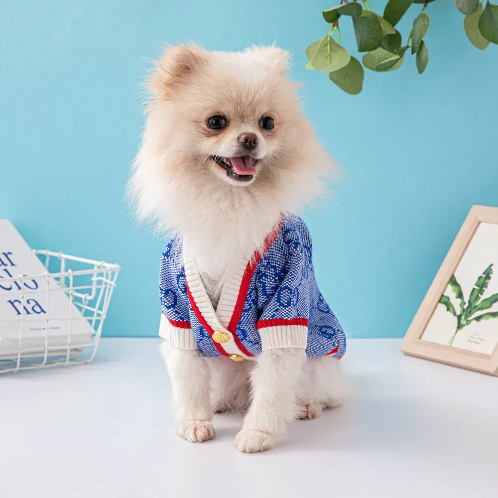 Dog cardigan luxury pet sweater