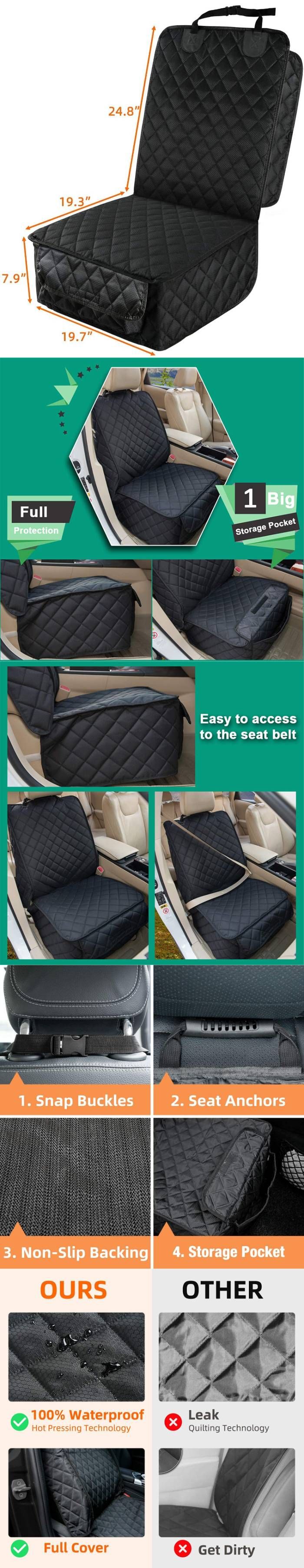 Upgrade your pet's comfort during car rides with our Front Seat Car Pet Mat. Specifically designed for the passenger seat, this waterproof and scratch-resistant cover provides protection against dirt, claws, and pet hair. Keep your car clean and your pet happy with this convenient single-seat car mat