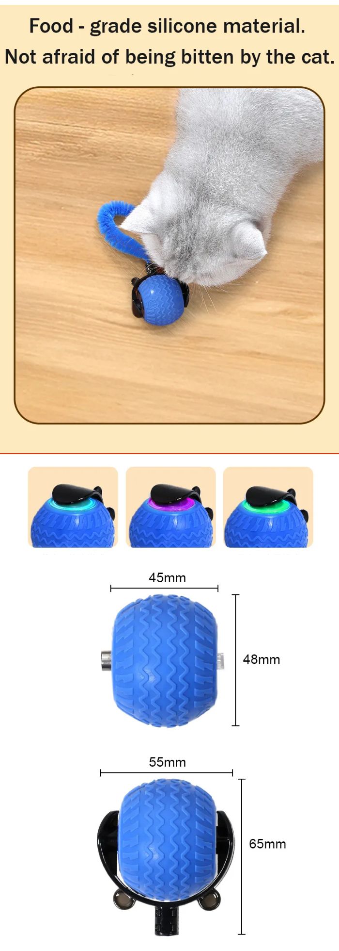 Discover the ultimate Interactive Cat Ball Toy with Obstacle Avoidance Smart Toy Balls, designed to keep your feline friend entertained and relieve boredom. Featuring a cord imitation mouse, this smart toy ball encourages exercise and play, making it the perfect addition to your cat's toy collection. Ideal for indoor cats, our automatic cat toys provide endless fun and stimulation, ensuring your pet stays active and happy. Explore our range of smart cat toys today and give your cat the gift of joy and excitement.