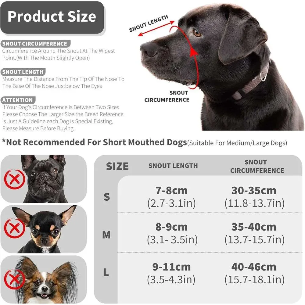 Medium And Large Dog Muzzle To Prevent Random Eating And Biting