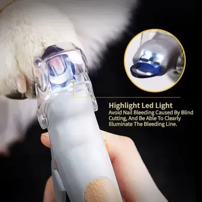 New Professional Pet Nail Clipper Scissors With LED Light Cat Dog