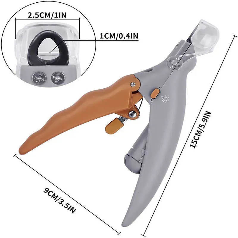 New Professional Pet Nail Clipper Scissors With LED Light Cat Dog