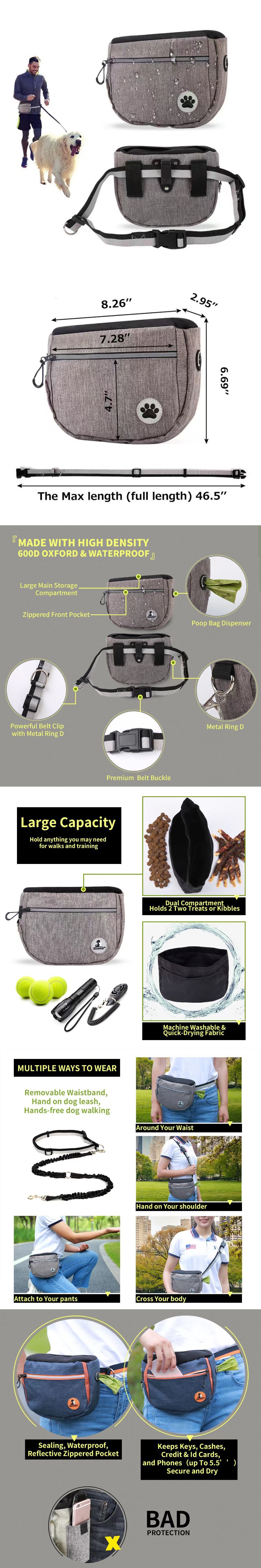 Elevate your outdoor adventures with our versatile Multi-Functional Pet Waist Bag. Designed for dog owners, this convenient pouch is perfect for storing treats and essentials during training sessions or outings. Explore its durable construction and multiple compartments, ideal for storing dog snacks and training accessories.