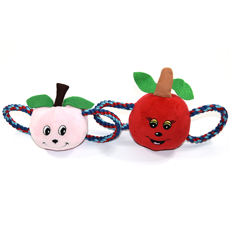apple cotton rope toy