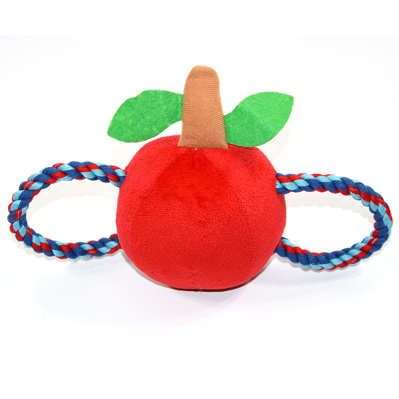 apple cotton rope toy