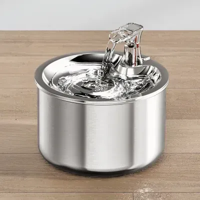 Stainless Steel Cat Fountain With Buoy Faucet Ultra