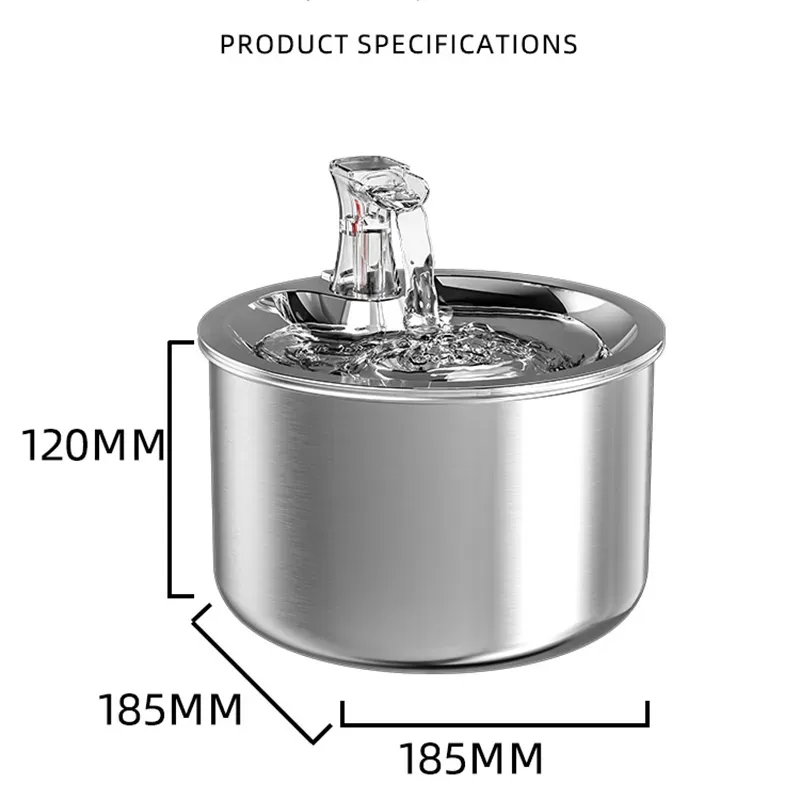 Stainless Steel Cat Fountain With Buoy Faucet Ultra