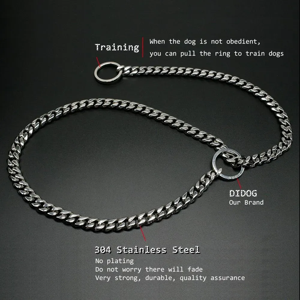 Strong Silver Gold Stainless Steel Slip Dog Collar