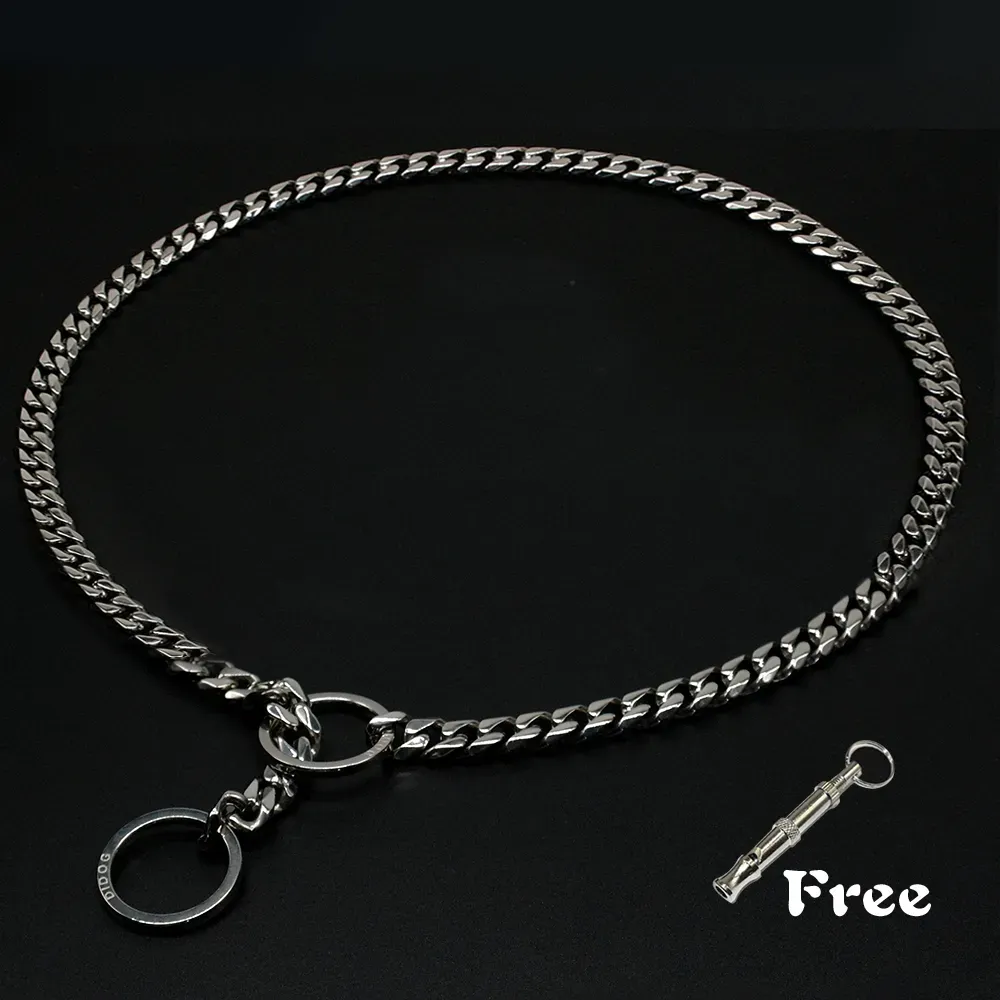Strong Silver Gold Stainless Steel Slip Dog Collar