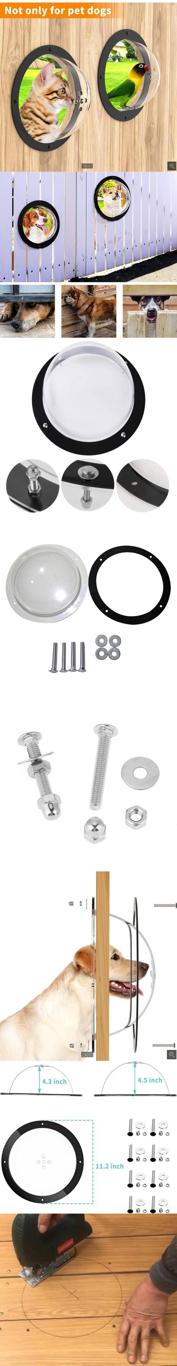 Elevate your pet's experience with our innovative Transparent Half-Dome Viewing Window. Perfect for curious pets, this unique accessory allows them to explore the world from the comfort of their home. Enhance their environment and stimulate their senses with this easy-to-install window. Ideal for cats and small dogs