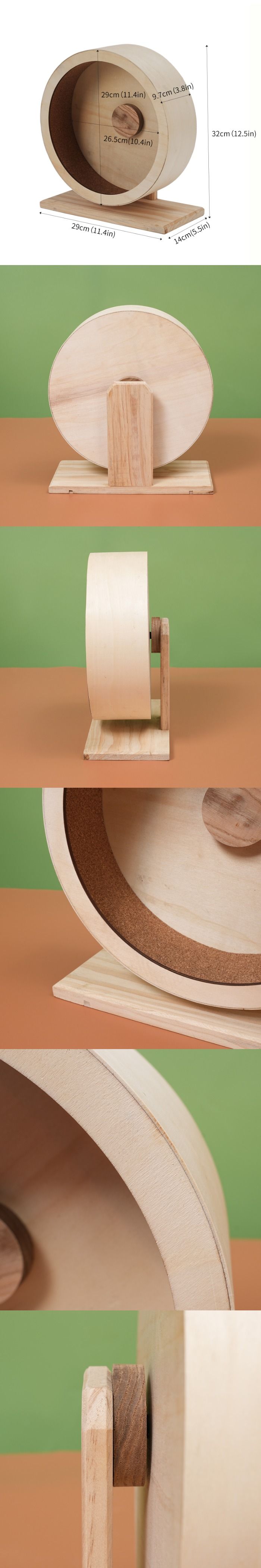 Give your small pets a fun and quiet exercise experience with our wooden silent treadmill. Perfect for hamsters, cats, dogs, and other small animals, this durable and smooth-running wheel promotes healthy activity and mental stimulation.