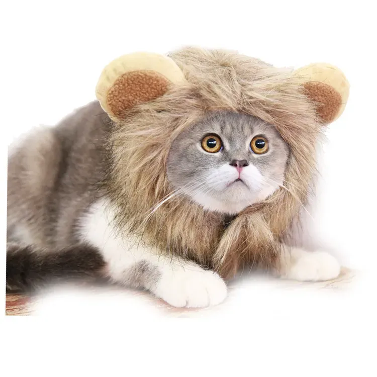 pet funny lion headwear