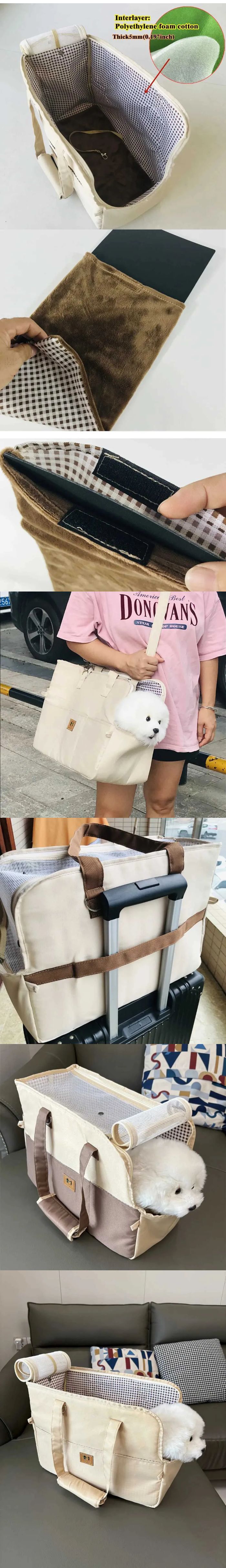 Explore our premium pet protection travel carrier, designed for both cats and dogs. Made with durable polyethylene foam and soft cotton lamination, our H241221 model ensures your pet's comfort and safety during travel. Perfect for car seats, this dog and cat carrier combines functionality with style, making it the ideal choice for pet owners on the go.